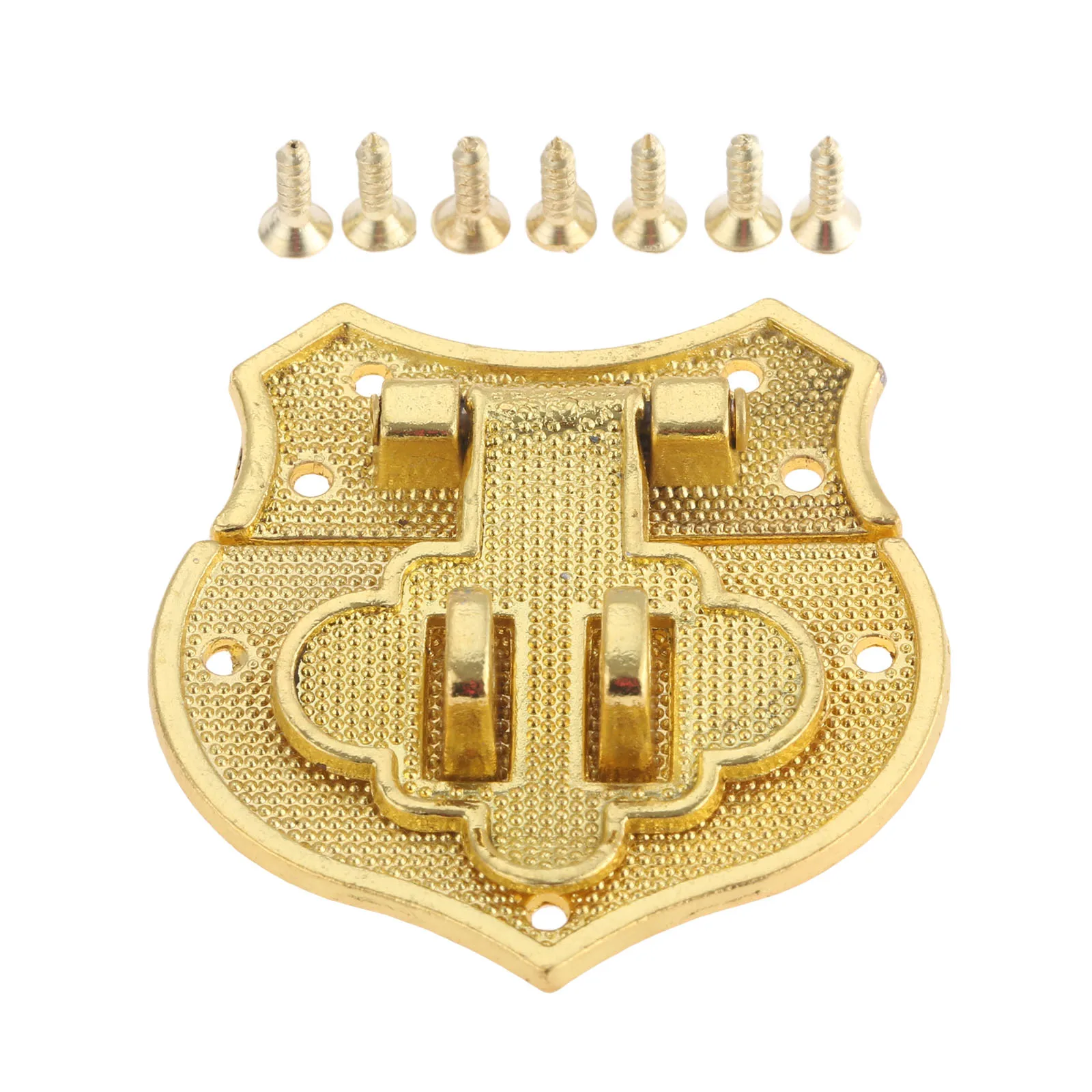 DRELD Bronze/Gold Box Hasp Lock Catch Latches for Jewelry Box Suitcase Buckle Clasp Antique Padlock Furniture Hardware 38*38mm