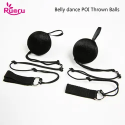 Ruoru 2 Pieces = 1 Pair Adjustable Belly Dance POI Thrown Ball Poi Balls for Poi Veil Stage Performance Props Accessories Poi