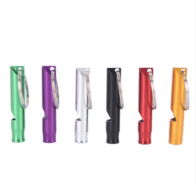 

1Pcs Outdoor Metal Multifunction Whistle Pendant With Keychain Keyring For Outdoor Survival Emergency