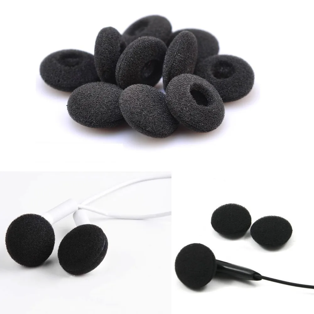 Whiyo 10 Pair of Sleeve Cover Replacement Earbud Tips Soft Sponge Foam Cover Ear pads for Sennheiser MX375 MX365 Headphones