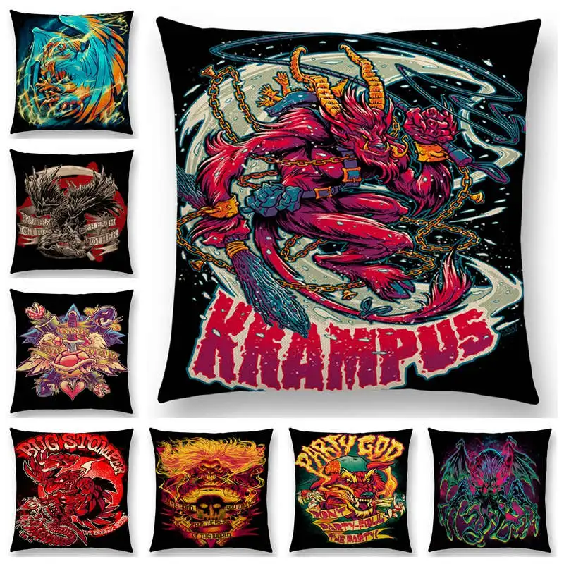 

American Graffiti Sofa Pillow Case Comics Computer Game Film Devil Hunter Blood Magical Creation Beast Monster Cushion Cover