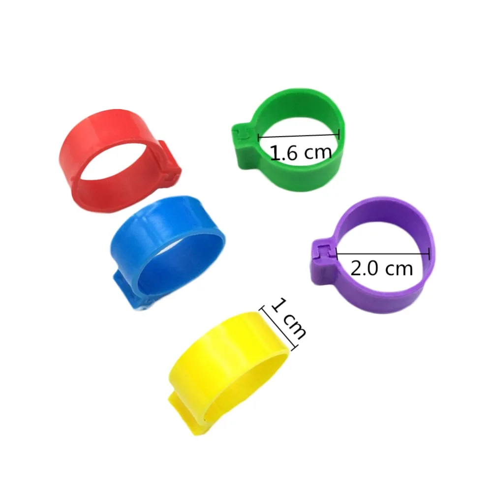 16mm/20mm Chicken foot ring Chicken coop Feeding supplies 5 Colors Buckle type Clip rings Farm Equipment 150 Pcs