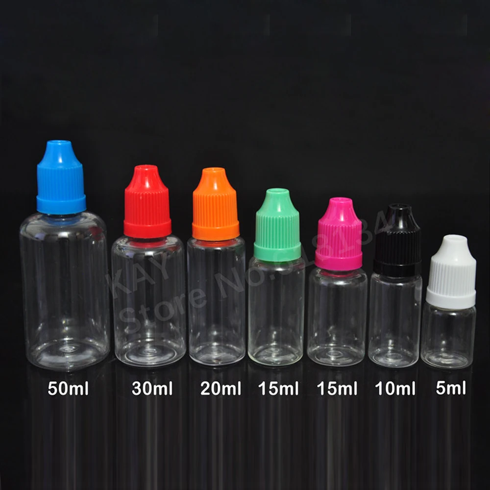 

5ml 10ml 15ml 20ml empty PET bottles 30ml drop bottle 50ml 100ml clear plastic bottle with dropper