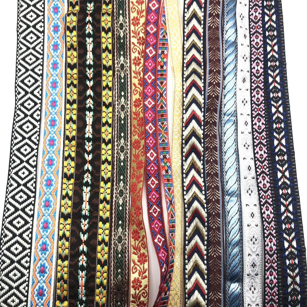 10Yards Random Style Decoration Pet Collars Geometric Jacquard Ribbon Wedding Party Accessories Trim