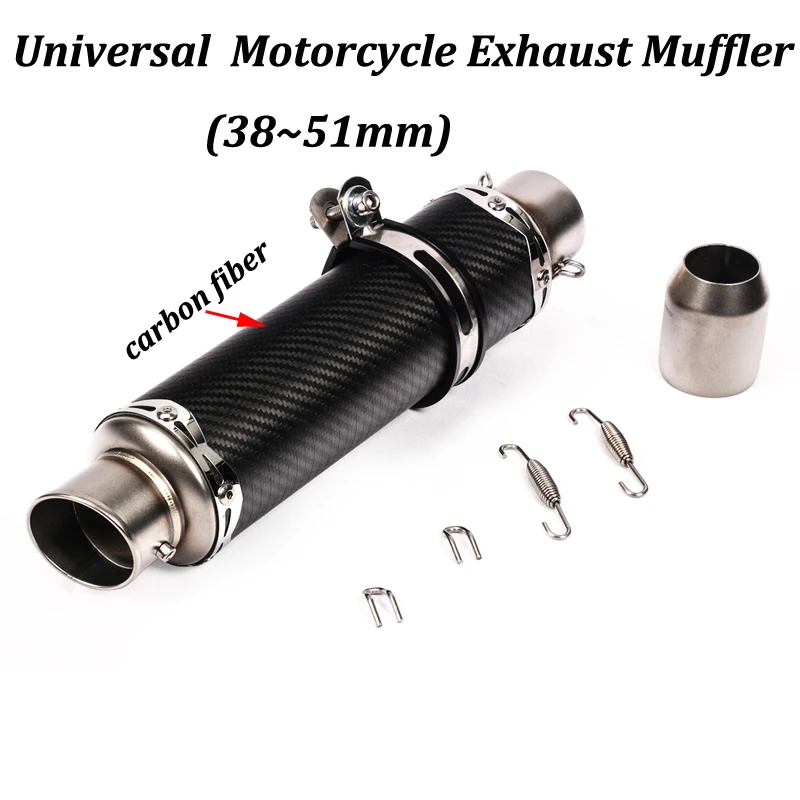 

51mm Motorcycle Exhaust Muffler Modified Carbon Fiber Escape Moto DB Killer For R25 R3 MT-03 FZ6N FZ6 FZ400 XJR400 XJ6N Tube