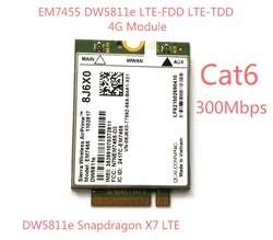 EM7455 DW5811E PN 8J6X0 FDD/TDD LTE CAT6 módulo 4G Tarjeta 4G para E7270 E7470 E7370 E5570 E5470 precisión 7720 7520 3520