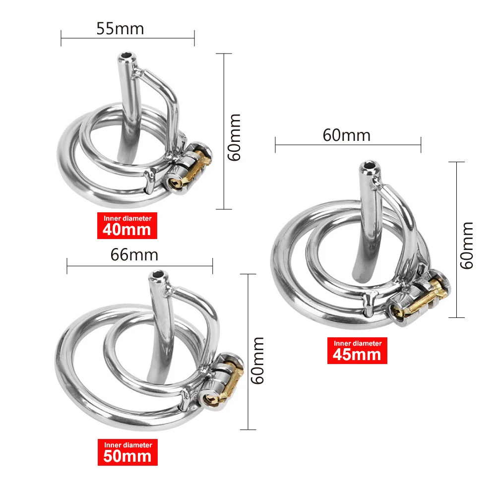 Stainless Steel Urethral Sounding Two Penis Rings for Men 18 Cock Plug Delay Lock Chastity Cage Medical Sex Toy Male Masturbator