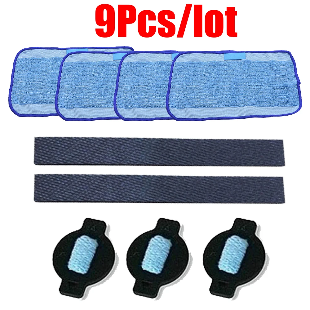 9pcs/lot robot wheel tire mop cloth water cap Replacment for iRobot braava 320 380 381 380T 390 390T Mint 4200 4205 5200 5200C