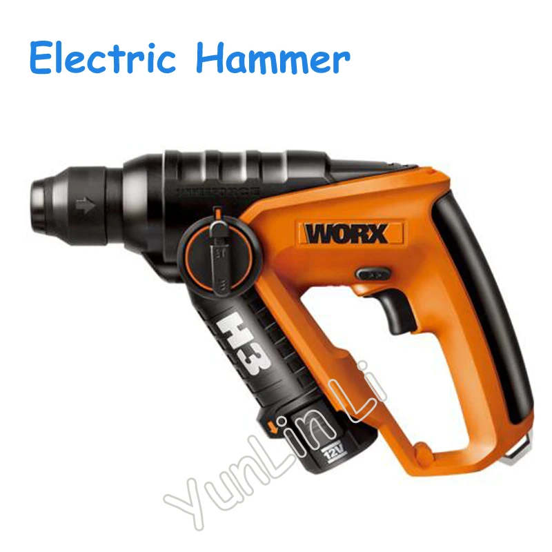 Multi-function Electric Hammer 12V Light Charging Hammer Impact Drill Tools with Forward and Reverse Button WX382