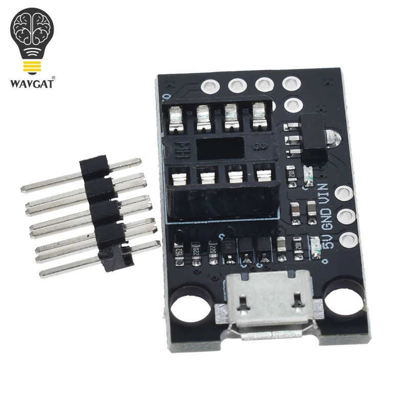 ATtiny13A / ATtiny25 / ATtiny45 / ATtiny85 Pluggable ATTINY Development Programming Bare Board