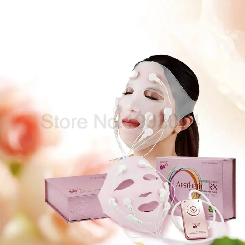 Facial Soft Gel Mask with acupoin Therapy for Face Skin No Wrinkle Portable charging Beauty Vibration Lift massage instrument