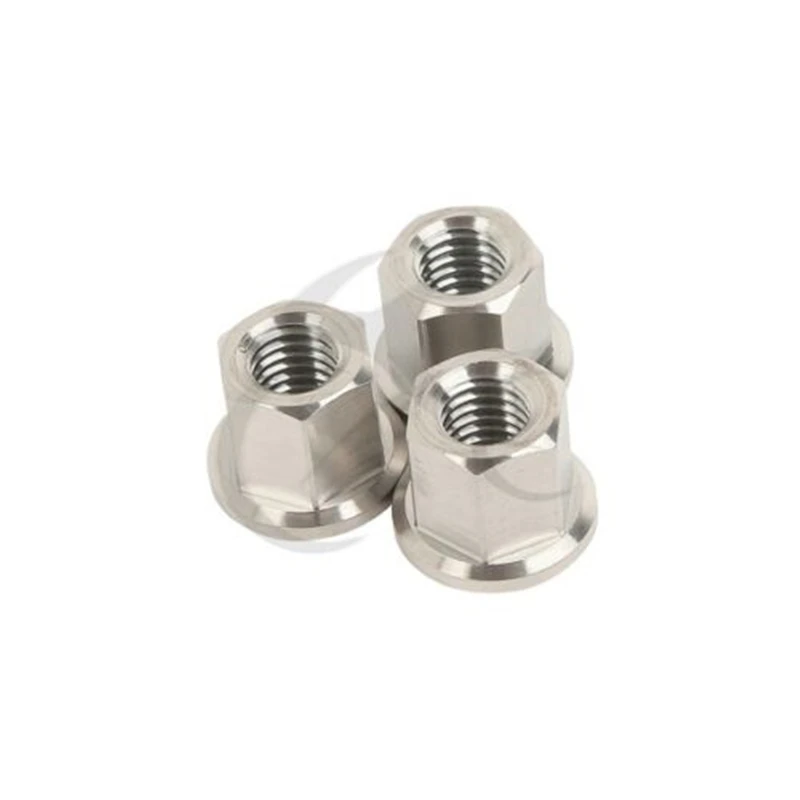 

8mm M8 x P1.25-6H Titanium Exhaust Manifold Flange Locking Nuts 12mm Hex 3pcs Motorcycle