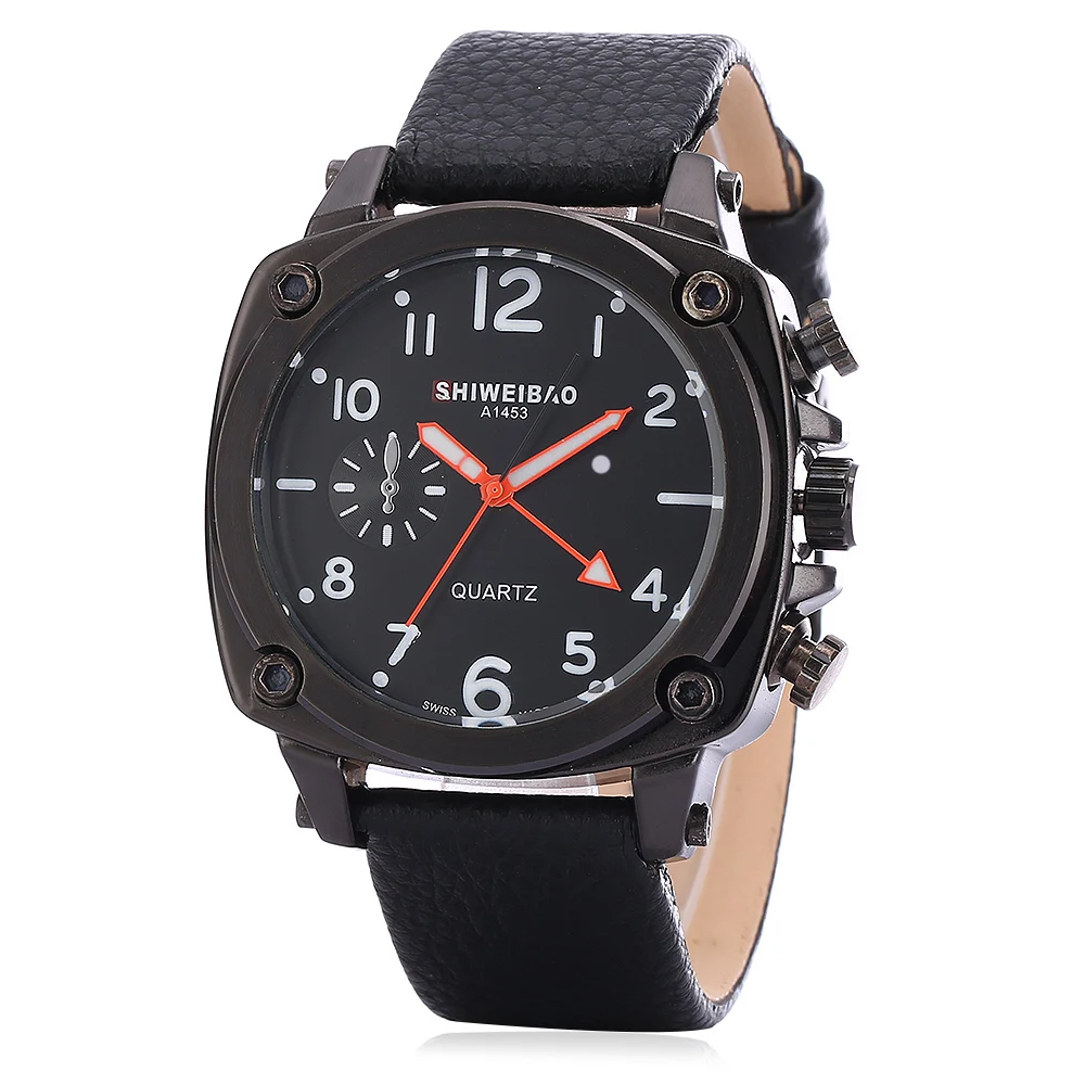 New Mens Watches Military Army Wrist Watch For Men Leather Strap Big Case Man Clock Male Sports Saat Erkekler Luxury Brand Hours