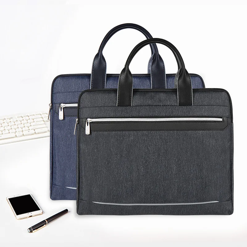 Portable Document Bag A4 Large Widened Oxford Cloth Briefcase for Male Business Office Government Conference Files Folder tute