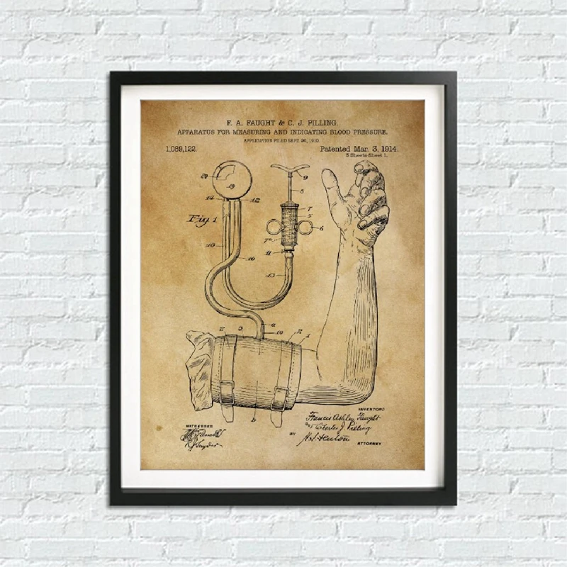 Vintage Medical Equipment Patent Blueprint Posters And Prints Medicine Wall Art Canvas Painting Doctor Gift Clinic Decor