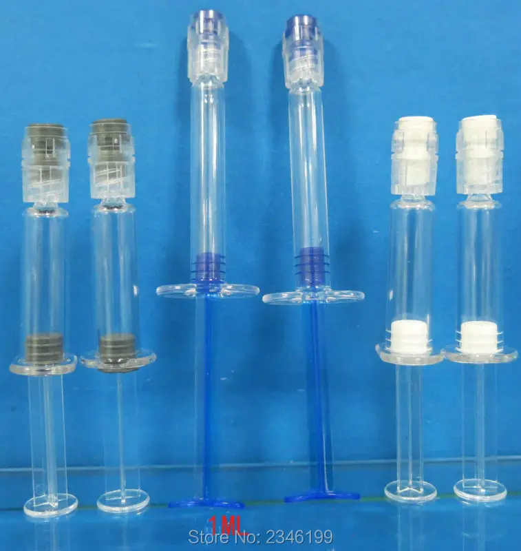 1ML 100pcs/lot 200pcs/lot Empty Cosmetic Syringe for Hyaluronic Acid or Collagen, Plastic Disposable Eye Cream/Essence/Mask Tube