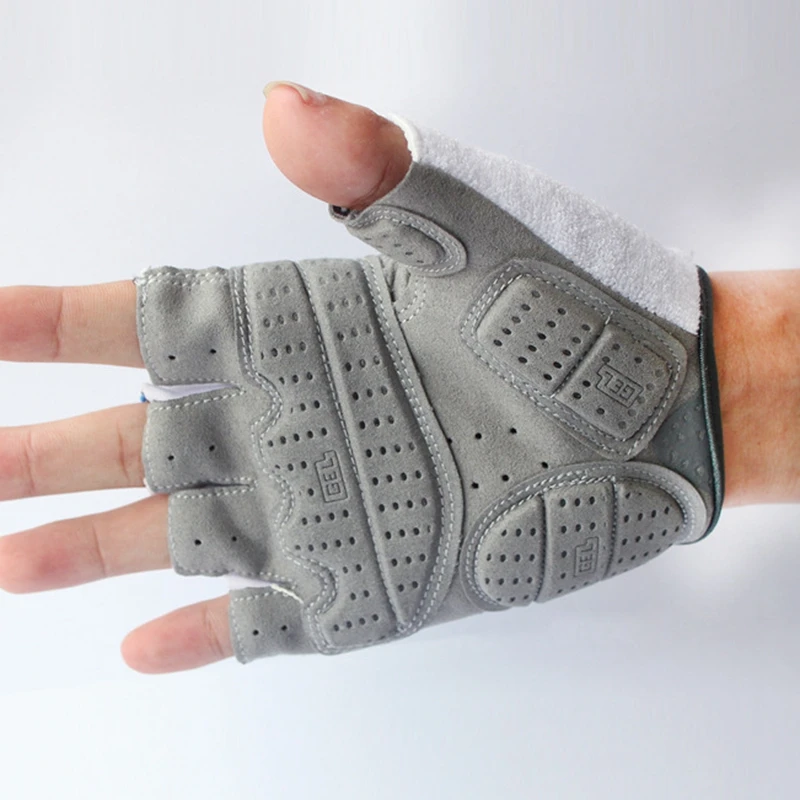 Guantes de Ciclismo de medio dedo para hombre, a prueba de golpes, transpirables, de Gel de silicona, equipo de motocicleta, 2024