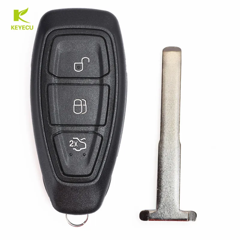 KEYECU chiave remota intelligente per Ford Focus c-max Mondeo Kuga Fiesta b-max 433/434Mhz 4D63 80Bit intelligente senza chiave