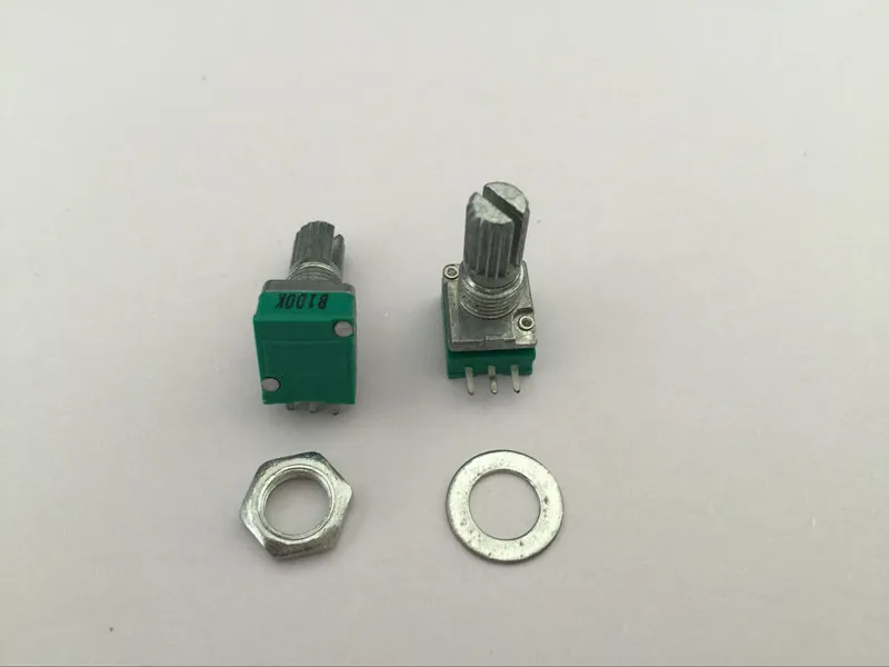 5pcs RK097N B1K  B5K A10K B10K B20K A50K B50K B100K B250K ohm 3 Pin Linear Rotary Potentiometer for Power Amplifier