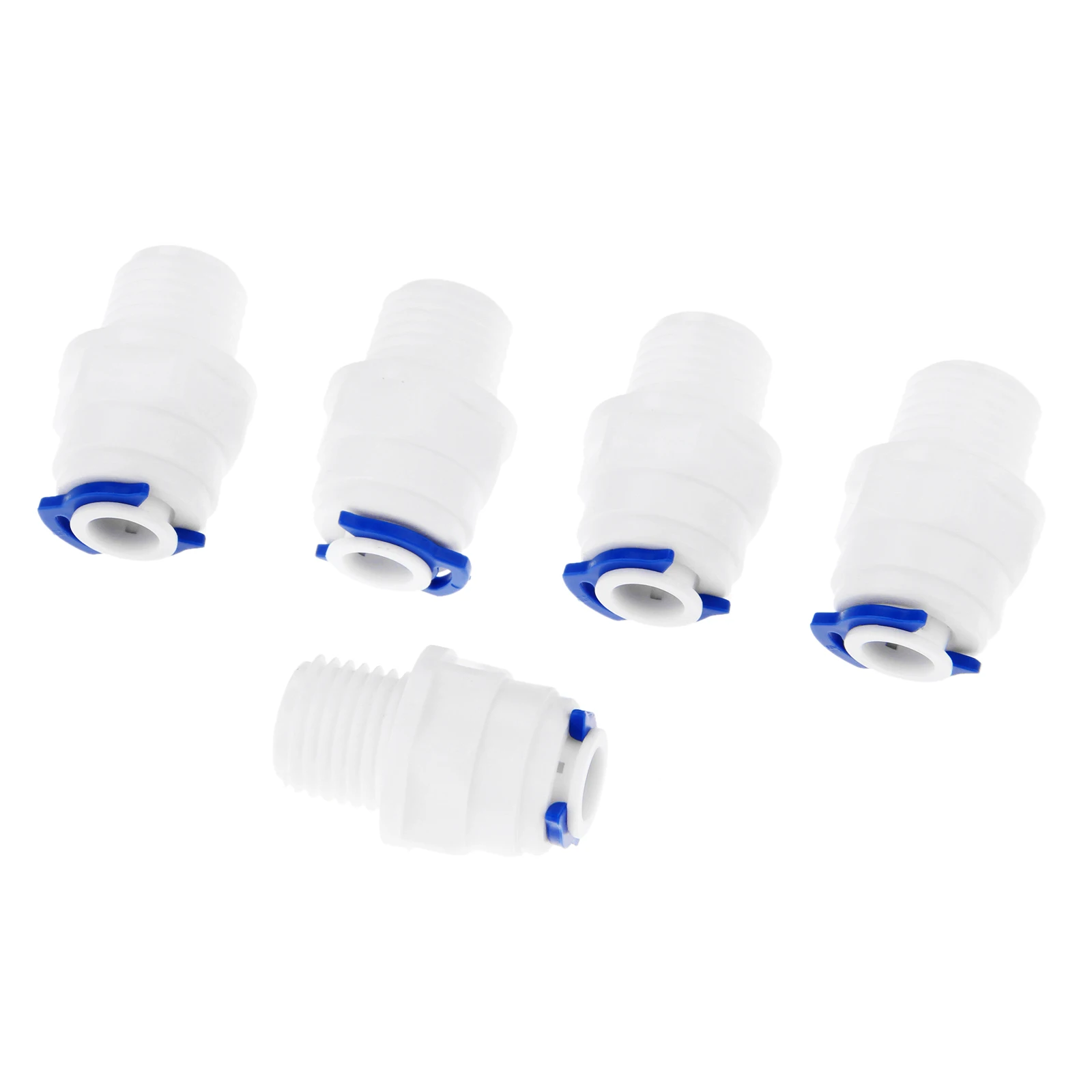 

5Pcs 1/4" OD Hose RO Water Straight Pipe Fittings 1/8" 1/4" 1/2" 3/8" BSP Male Thread Quick Connector System Water Purifies