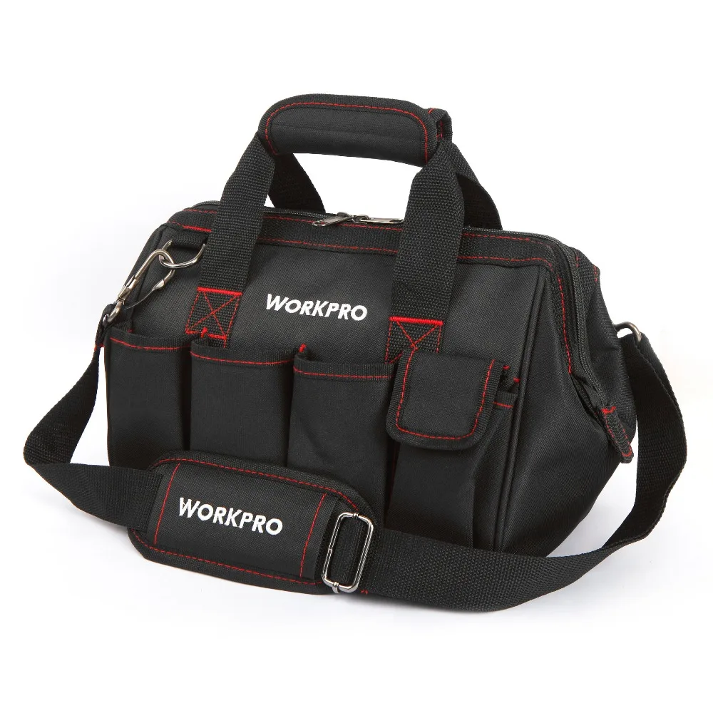 WORKPRO 12-Inch/30cm Tool Bag Waterproof Electrician Bag  Multifunctional Bags for Travel Bags