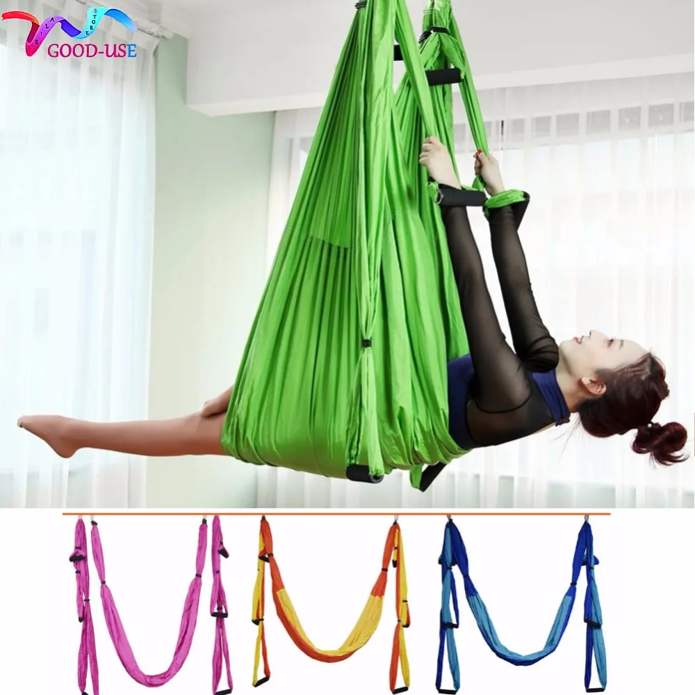 

Fitness Anti-gravity Aerial Yoga Hammock Flying Swing Trapeze Yoga Exercises Device Pilates Body Shaping Home GYM Hanging Belt