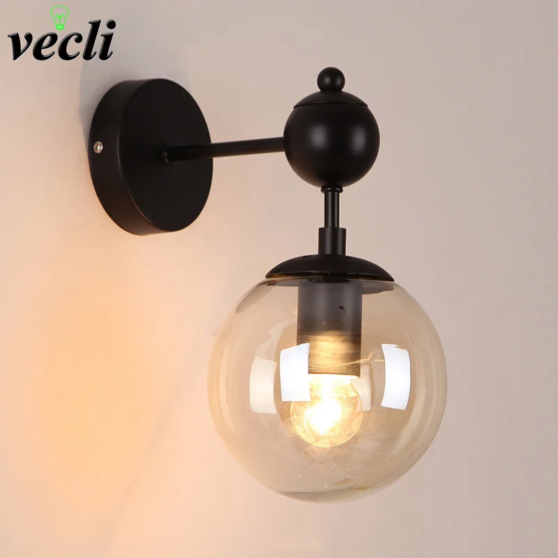 Modern Style LED Wall Lamps for Corridor Passage Bedroom Bedside Lamp Nordic Glass Ball Wall Lights Wall Sconces AC85-265V