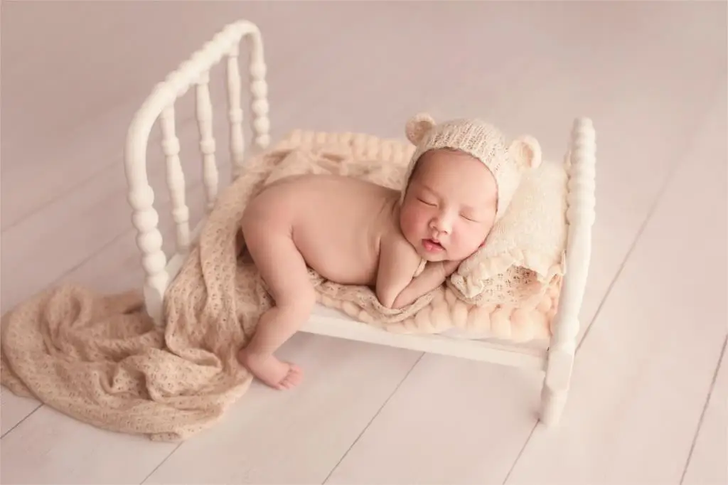 Newborn photography props wrought iron baby princess bed infant cute bed photo props studio