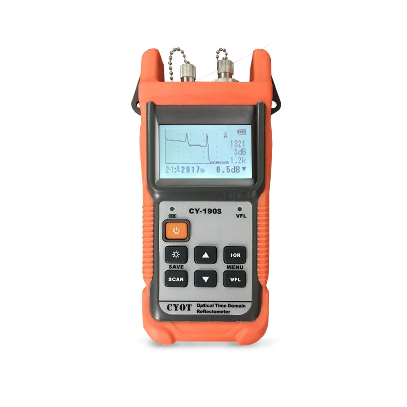 CY-190S Handheld OTDR Optical Time Domain Reflectometer 60KM 1310nm with 1mW VFL Fiber find fault tester+FC/PC Connector