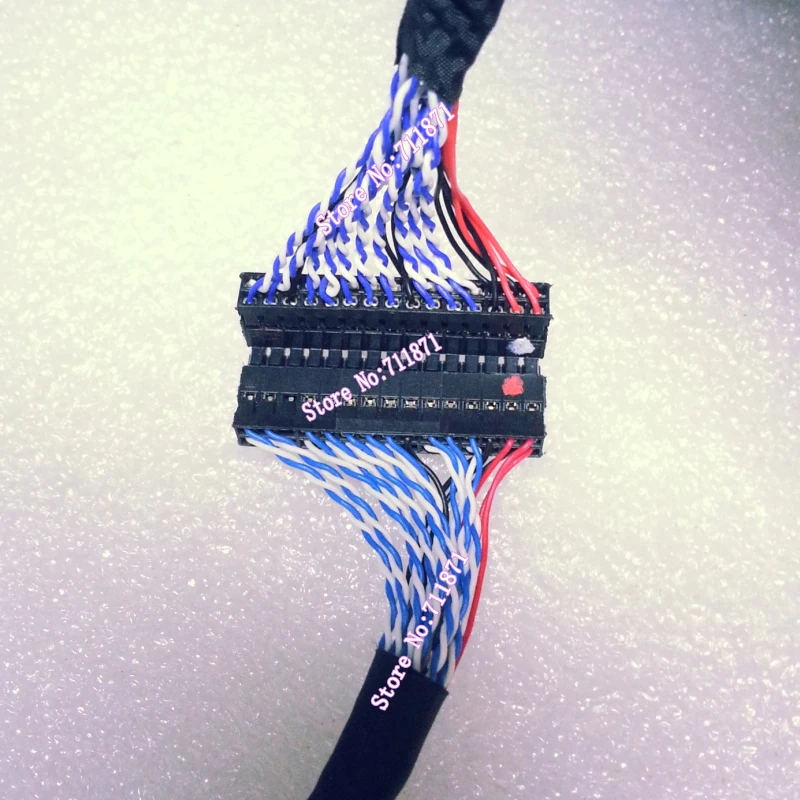الزاوية اليمنى Lcd كابل الشاشة تمديد إطالة 50 سنتيمتر 30P 90 درجة شاشة خط تمديد الحبل صف مزدوج 30P موصل خط دوبونت