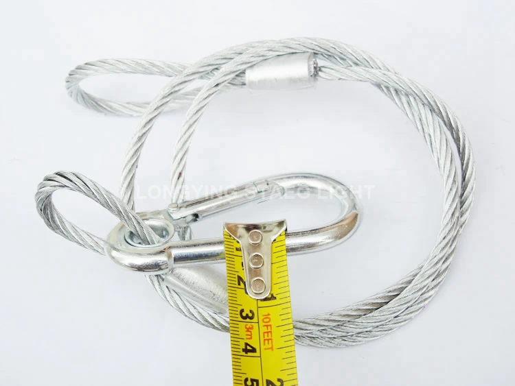 Stainless Steel Rope 3mm 4mm 5mm Thickness Wire Safety Clamps Cables With Looped Ends For Stage Light Tough Guard Security Lock