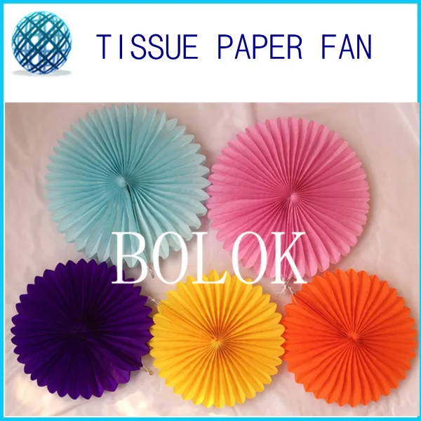 

Free Shipping 50pcs/lot Hanging Paper Fans 10"(25cm)