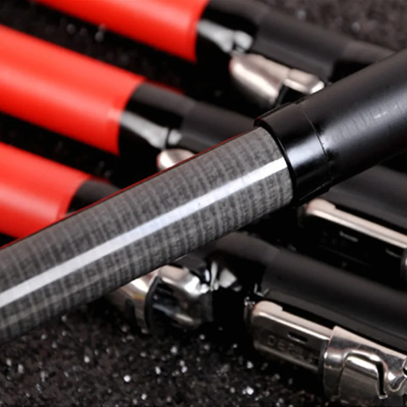Superhard rock fishing rod carbon sea pole long throw telescopic spinning fishing rod reddish black