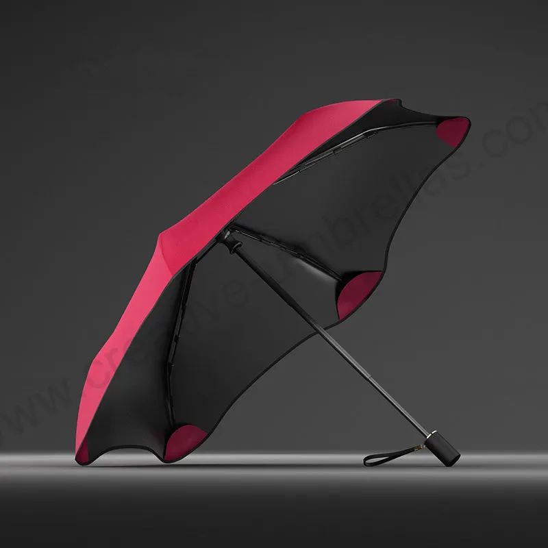 100cm folding manual aviation alloy anti-thunder fiberglass floral plum blossom umbrella 5 times black coating anti-uv  parasol