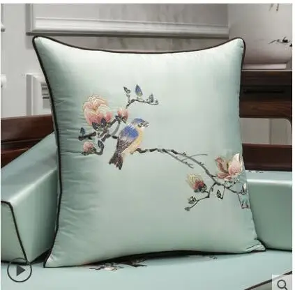 

Chinese rosewood sofa pillowcase Embroidery pillowcase Chinese wind back home living room pillowcase