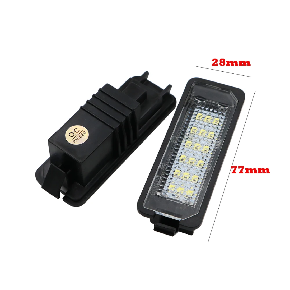 YSY 2PCS Led Number License Plate Light Lamp Bulb For VW Volkswagen CC Golf 4 5 6 GTI R32 Eos Rabbit Scirocco 987 White