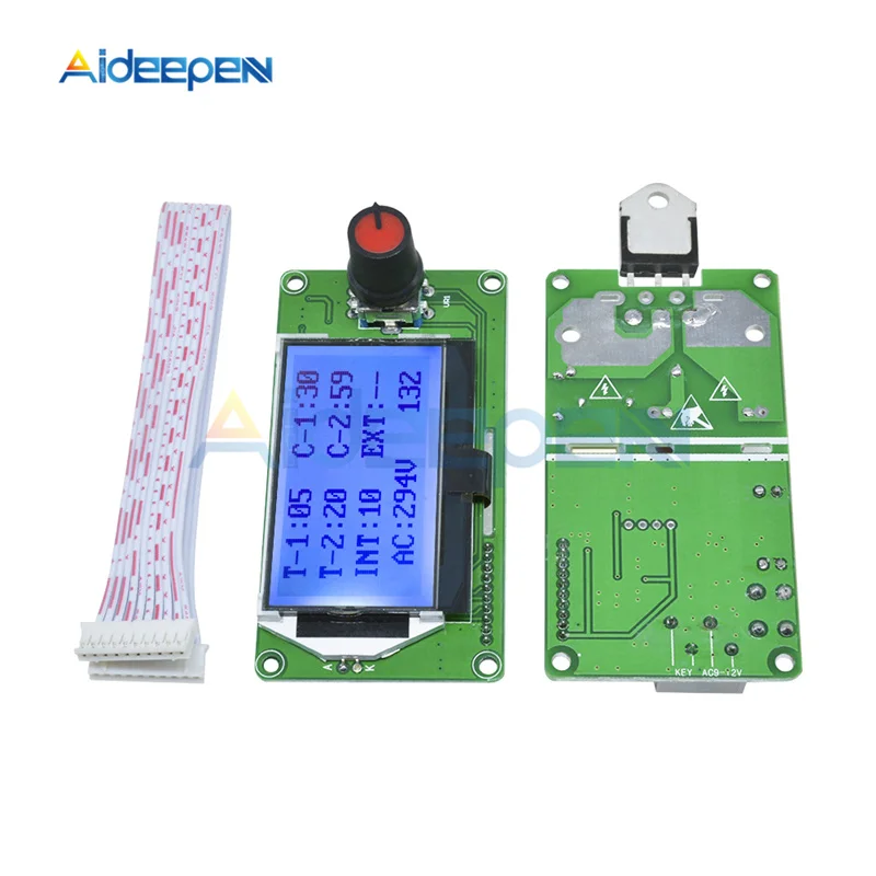 40A 100A 12864 LCD Display Digital Double Pulse Encoder Spot Welder Welding Machine Transformer Controller Board Time Control