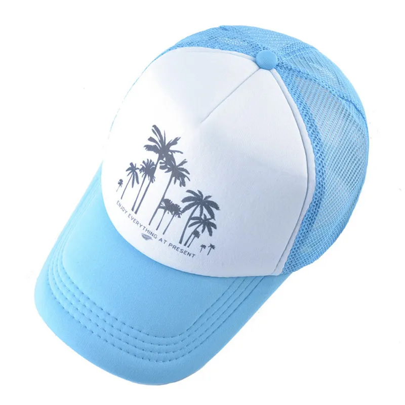 Beach Style Coconut Tree Mesh Baseball Cap Summer Outdoor Sport Trucker Caps Men Women Brand Hip Hop Snapback Gorra Casquette