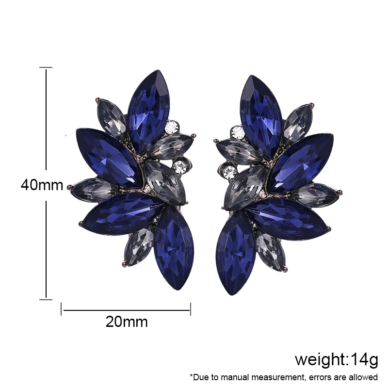 HOCOLE Fashion Crystal Rhinestone Drop Earrings For Women Handmade Korean Statement Dangel Earring Female Jewelry Brincos 2019