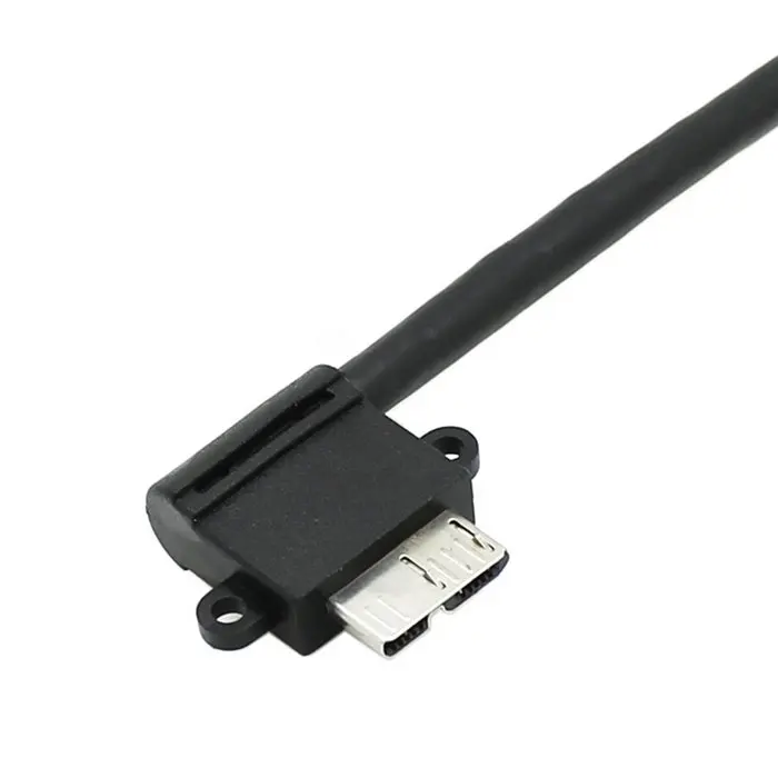 Màu đen Xuống Angled 90 Bằng USB 3.0 để Micro USB 10Pin Left Angled Cable 20 cm cho Đĩa Cứng SSD