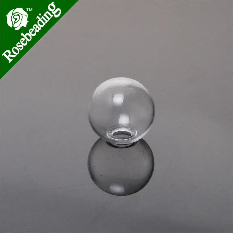 18mm 1 hole Small Glass Globe,Caliber 5mm,Small Glass Bottles,Screw Eye Pins,Glass Dome,sold 10pcs/lot-10018225