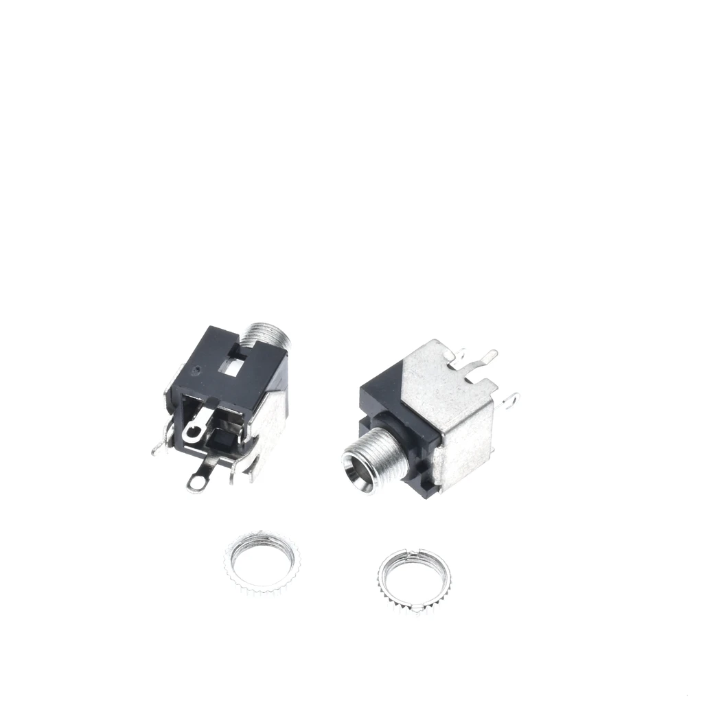 10pcs 3.5mm Metal jack with Nut and Screw 3.5 mm 4Pin Audio Connector Headset PJ-301BM DIP Headphone DIY Parts*