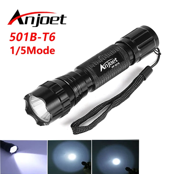 High Quality Tactical Flashlight 1/5-modes XML-T6 LED 2000 Lumens Portable lanterna bike Camp Torch light use 18650 battery