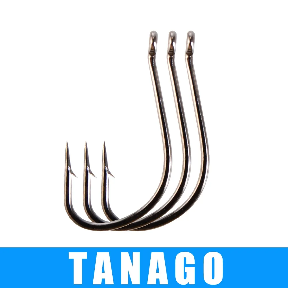 3packs TANAGO Ringed Single Carp Hook Size 1-12# High Carbon Steel Fishing Hooks Set Barbed Carp Fishhook With Eye