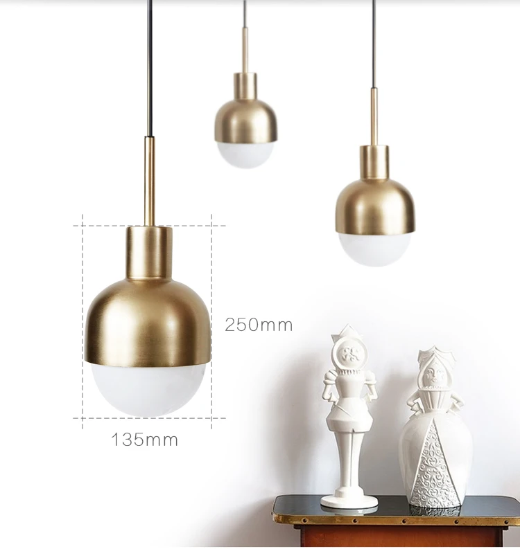 Tropical cast metal Pendant lamp Retro Brass E27 Led Suspension Luminaire Industrial Hanging Light For Living Room Home lighting