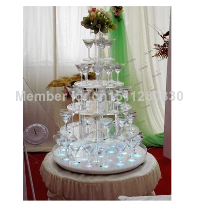 The new round acrylic manufacturers selling 6 tier cake package mail counters quality goods Summer wedding acrylic cupcake stand