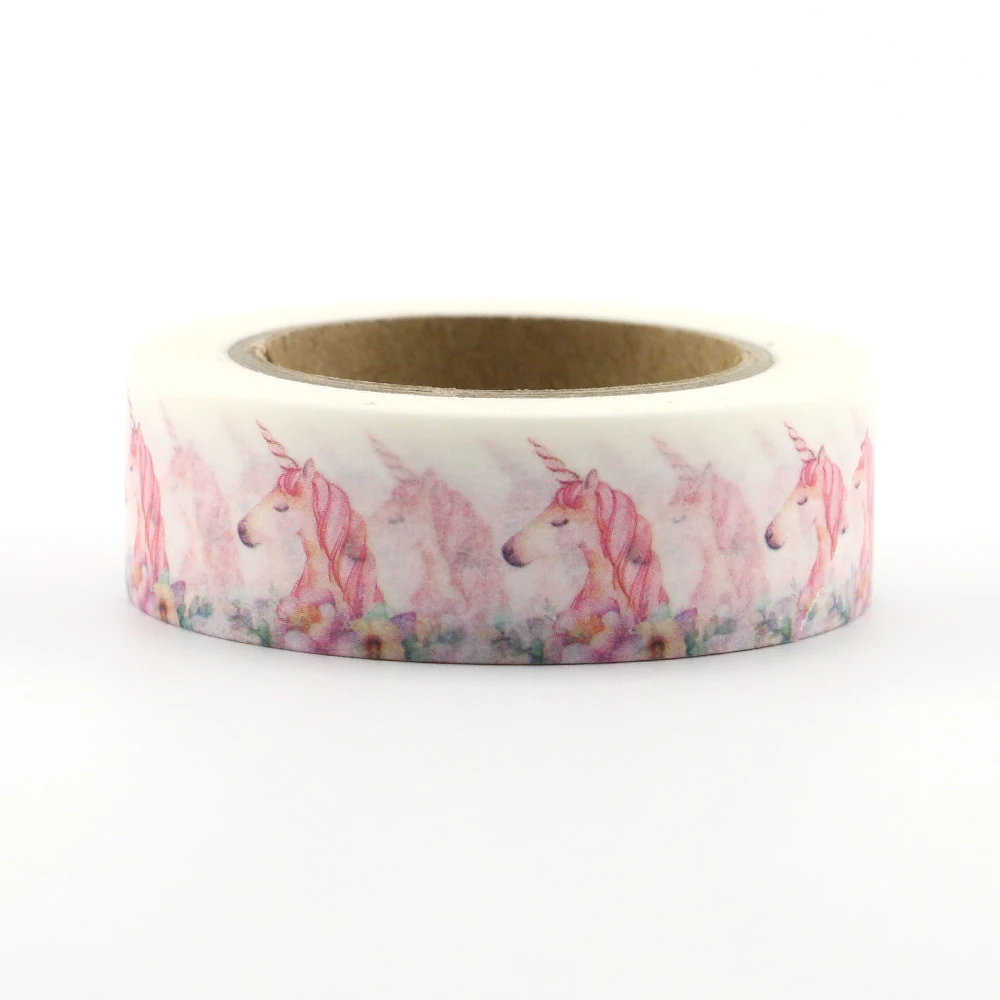 Cute Kawaii Cartoon Unicorn Masking Washi Tape Decorative Adhesive Tape Decora Diy Scrapbooking Sticker Label Stationery