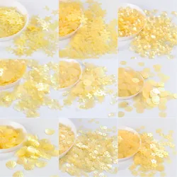 Magic Yellow Colorful Sequins 10g/pack Matt Sequins Paillettes Sewing Craft, Wedding Dress Decoration Material,Nightclub Sequin