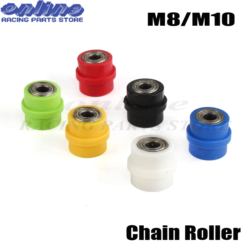 Concave Drive Chain Pulley Roller Slider Tensioner Wheel Guide For Pit Dirt Street Bike Bicycle Cycling 8mm 10mm