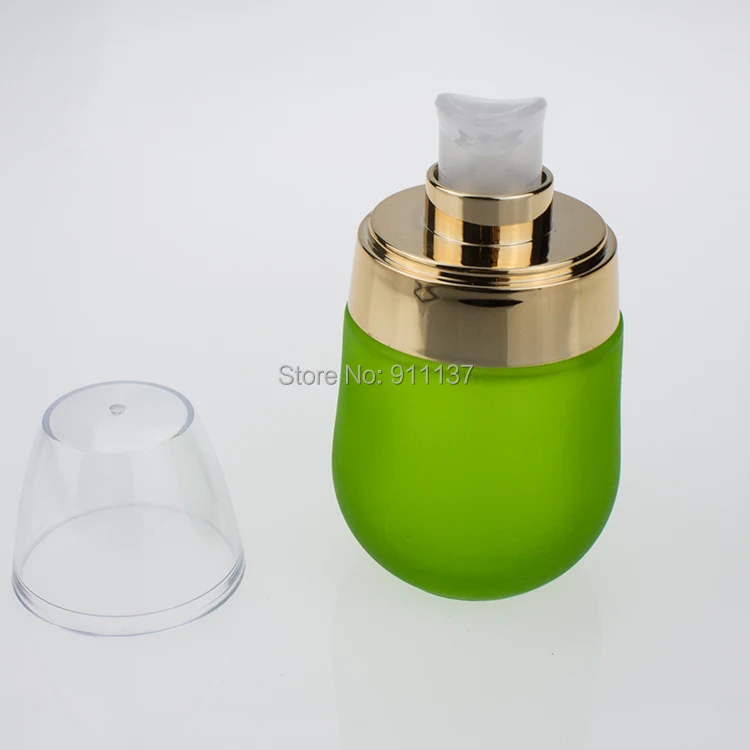 

100pcs glass containers for cosmetics , green 30ml glass cream bottles , green glass bottles suppliers